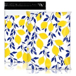 10x13 Lemon Print Polymailers 20-Pack Self-Seal Waterproof Shipping Envelopes